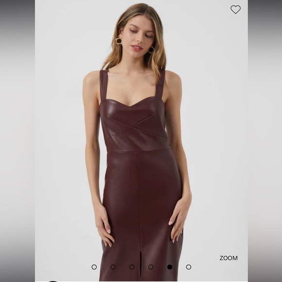 FRENCH CONNECTION Leather Midi Dress - Picture 4 of 11